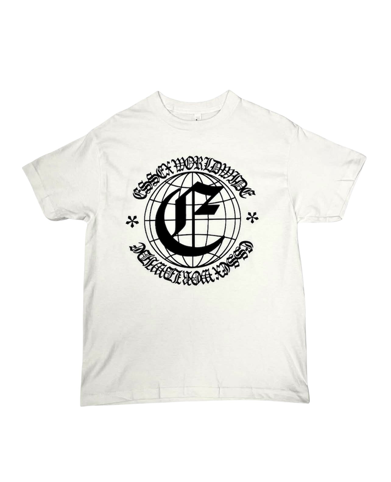 White logo tee