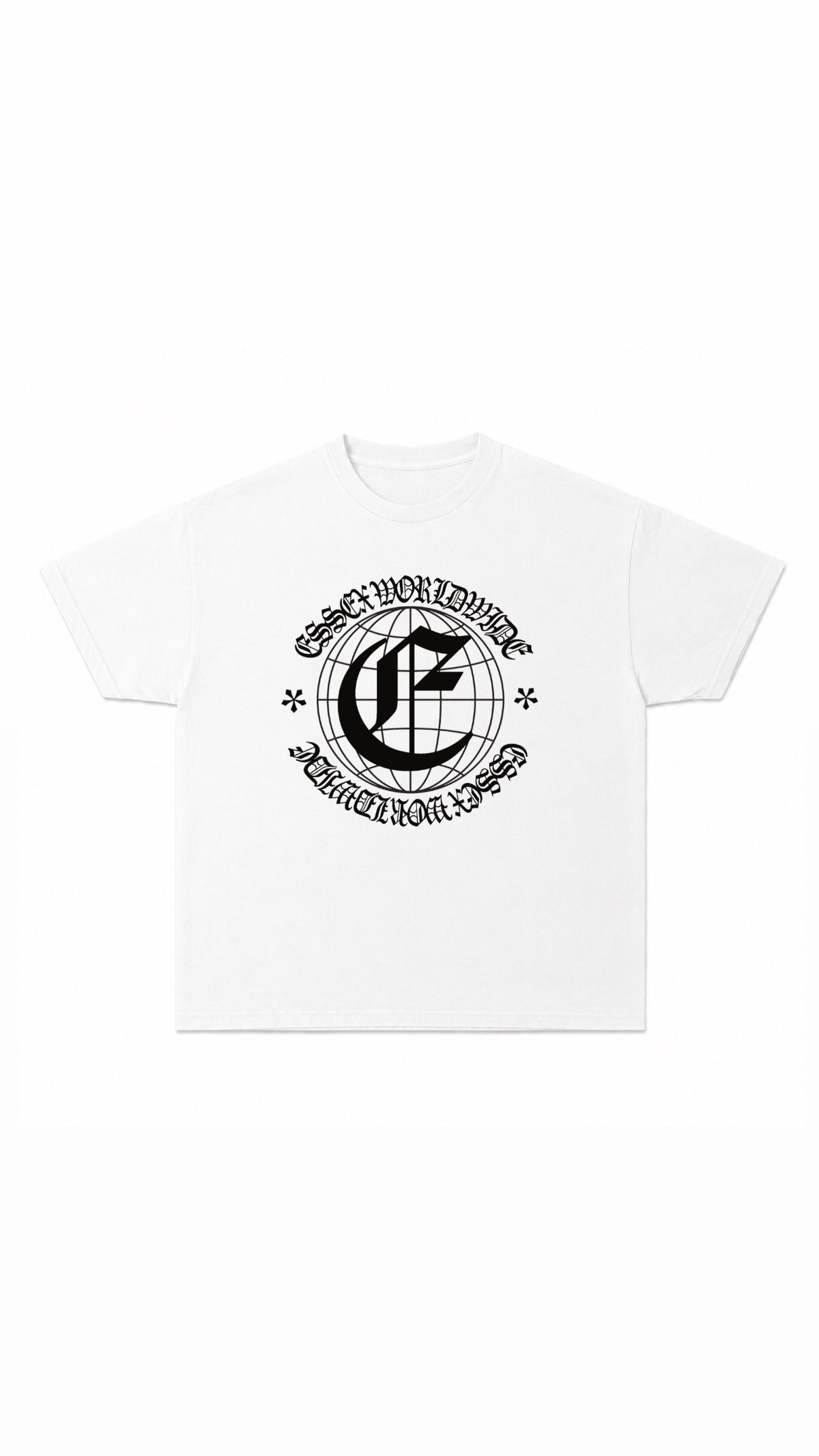 White logo tee